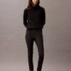 Ponte Herringbone Print Skinny Fit Pants