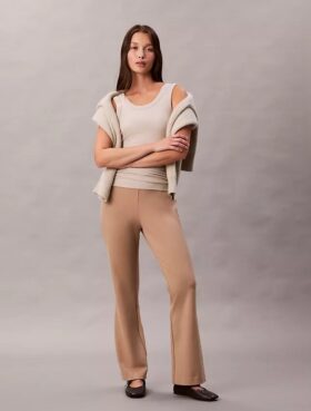 Ponte Slim Flared Pants