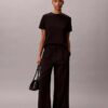 Ponte Stripe Wide Leg Pants