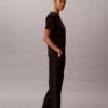 Ponte Stripe Wide Leg Pants