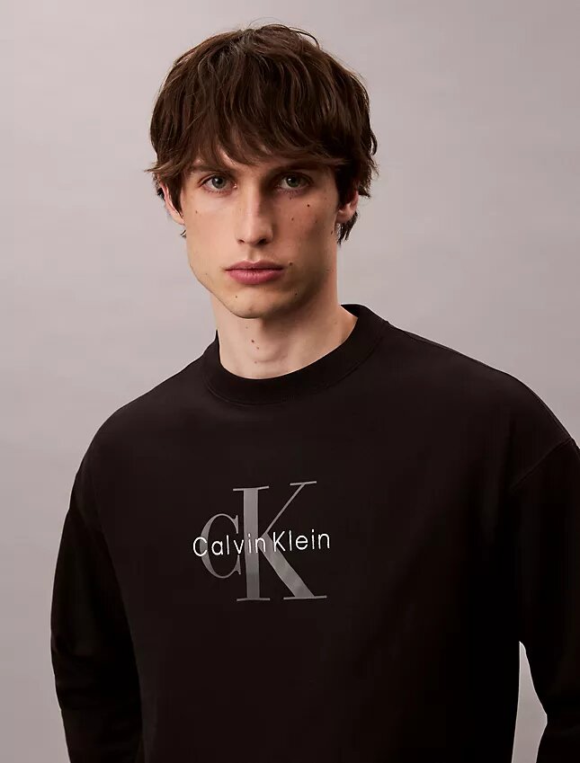 Premium Terry Monogram Logo Relaxed Sweatshirt Premium Terry Monogram Logo Relaxed Sweatshirt