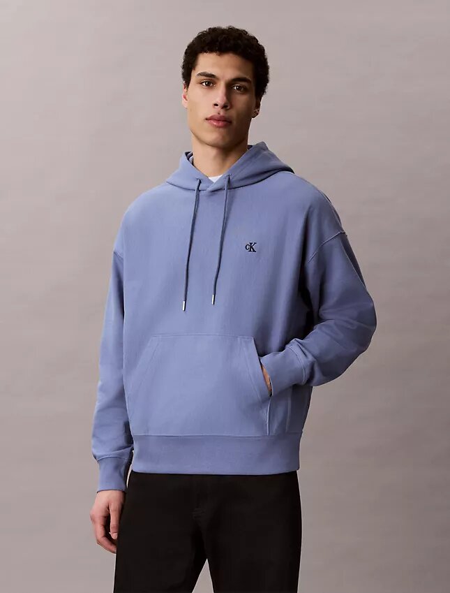 Premium Terry Relaxed Monogram Fleece Hoodie Premium Terry Relaxed Monogram Fleece Hoodie