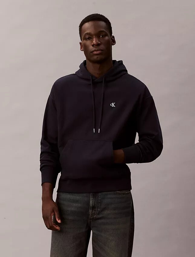 Premium Terry Relaxed Monogram Fleece Hoodie Premium Terry Relaxed Monogram Fleece Hoodie