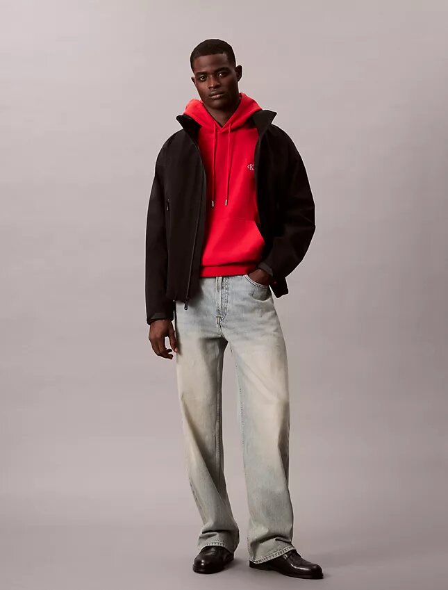 Premium Terry Relaxed Monogram Fleece Hoodie Premium Terry Relaxed Monogram Fleece Hoodie