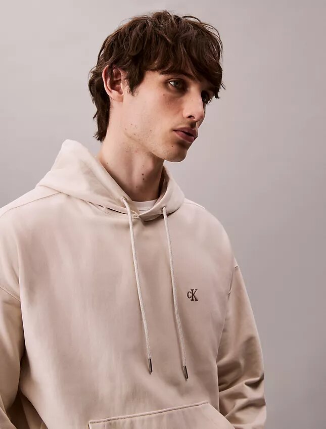 Premium Terry Relaxed Monogram Fleece Hoodie Premium Terry Relaxed Monogram Fleece Hoodie