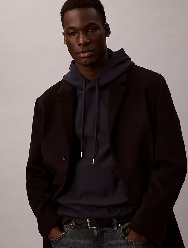 Premium Terry Relaxed Monogram Fleece Hoodie Premium Terry Relaxed Monogram Fleece Hoodie