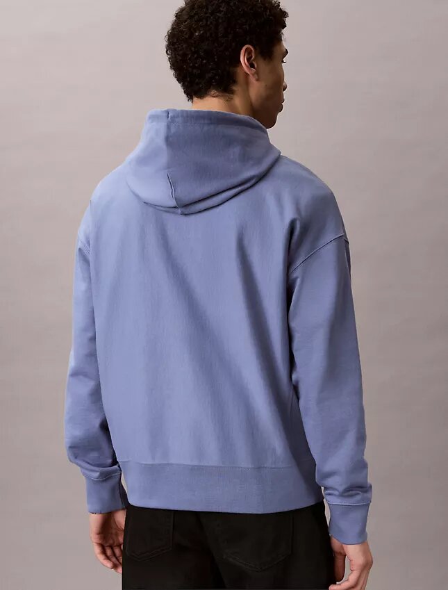 Premium Terry Relaxed Monogram Fleece Hoodie Premium Terry Relaxed Monogram Fleece Hoodie