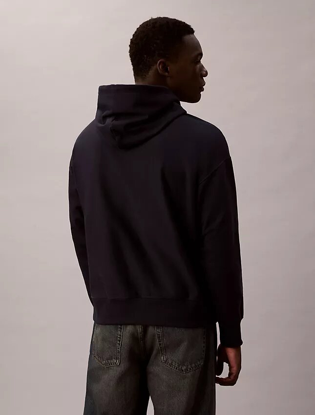 Premium Terry Relaxed Monogram Fleece Hoodie Premium Terry Relaxed Monogram Fleece Hoodie