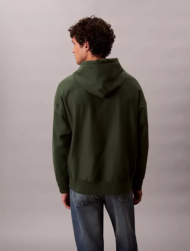 Premium Terry Relaxed Monogram Fleece Hoodie Premium Terry Relaxed Monogram Fleece Hoodie