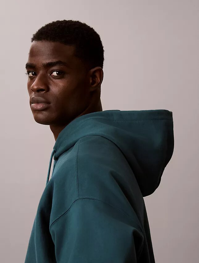Premium Terry Relaxed Monogram Fleece Hoodie Premium Terry Relaxed Monogram Fleece Hoodie