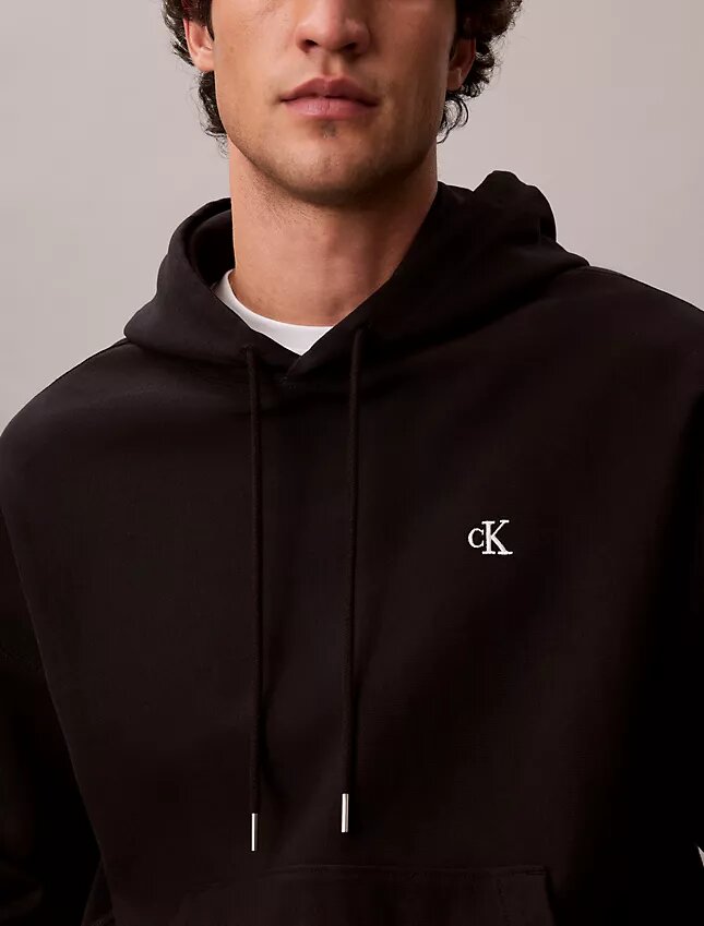 Premium Terry Relaxed Monogram Fleece Hoodie Premium Terry Relaxed Monogram Fleece Hoodie