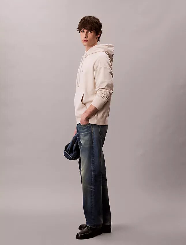 Premium Terry Relaxed Monogram Fleece Hoodie Premium Terry Relaxed Monogram Fleece Hoodie