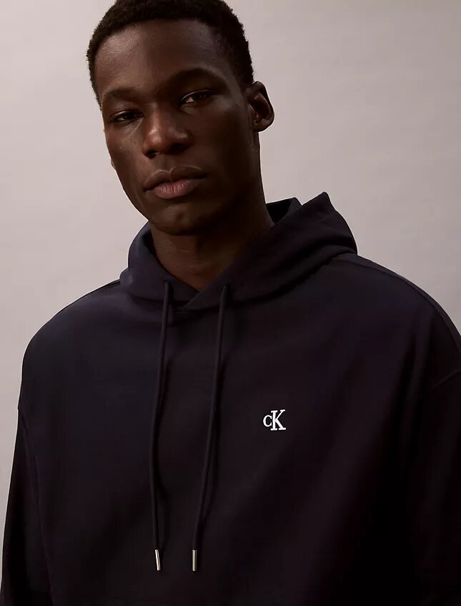 Premium Terry Relaxed Monogram Fleece Hoodie Premium Terry Relaxed Monogram Fleece Hoodie