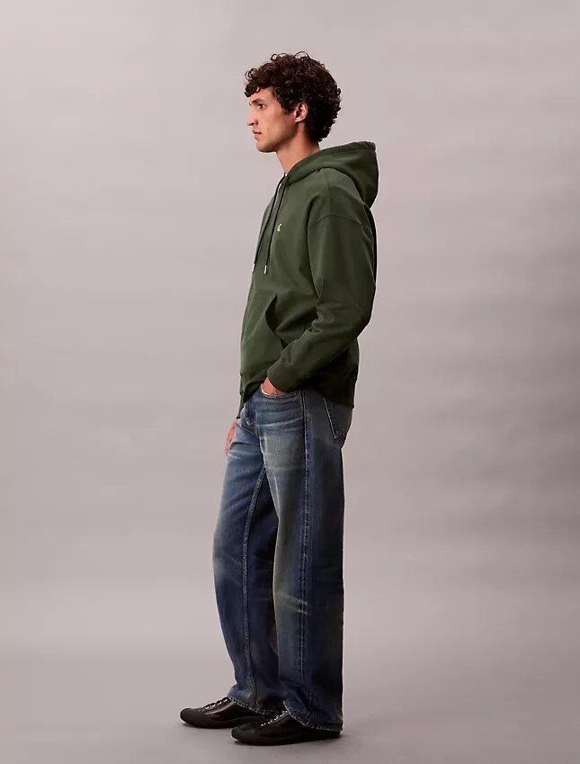 Premium Terry Relaxed Monogram Fleece Hoodie Premium Terry Relaxed Monogram Fleece Hoodie
