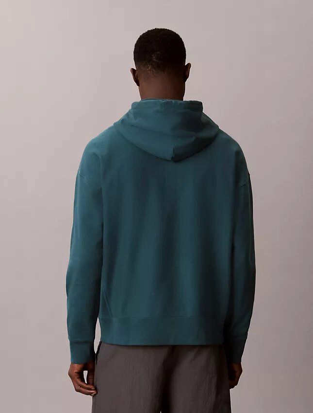Premium Terry Relaxed Monogram Fleece Hoodie Premium Terry Relaxed Monogram Fleece Hoodie