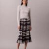 Printed Flared Midi Skirt