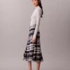 Printed Flared Midi Skirt