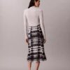 Printed Flared Midi Skirt