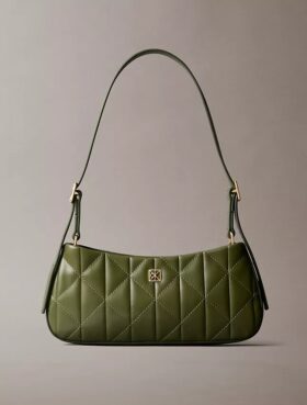 Quilted Emblem Logo Small Shoulder Bag