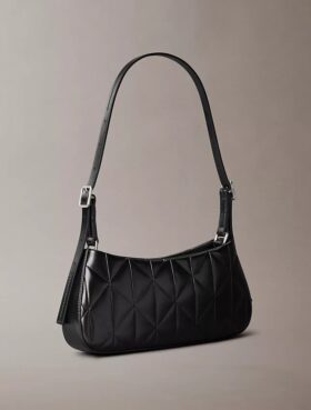 Quilted Emblem Logo Small Shoulder Bag