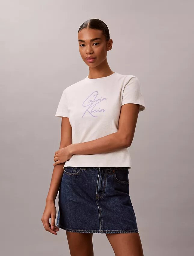 Raised Script Logo Graphic Slim T-Shirt Raised Script Logo Graphic Slim T-Shirt