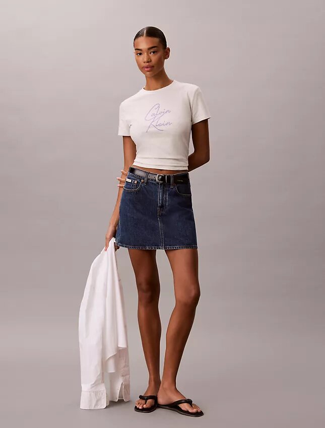 Raised Script Logo Graphic Slim T-Shirt Raised Script Logo Graphic Slim T-Shirt