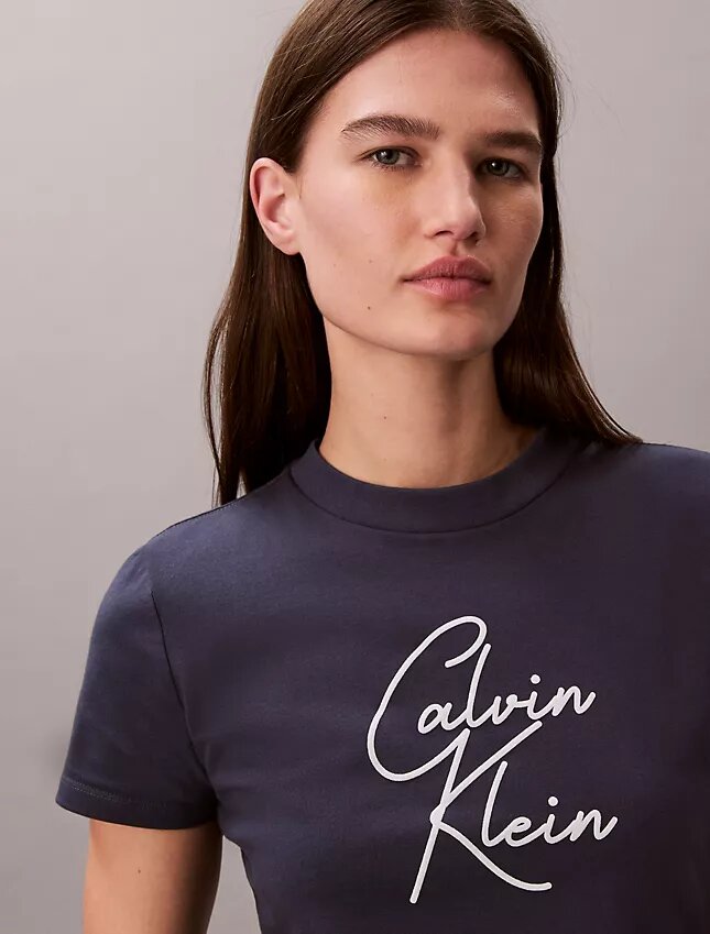 Raised Script Logo Graphic Slim T-Shirt Raised Script Logo Graphic Slim T-Shirt