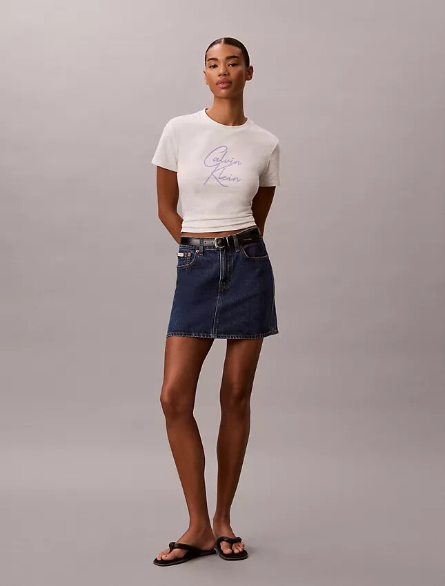 Raised Script Logo Graphic Slim T-Shirt Raised Script Logo Graphic Slim T-Shirt