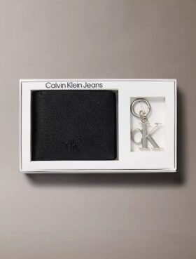 Refined Leather Wallet + Key Ring Gift Set