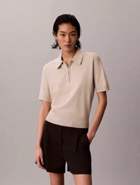 Relaxed Knit Polo Sweater Relaxed Knit Polo Sweater