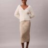 Rib Cotton Midi Skirt