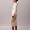Rib Cotton Midi Skirt