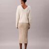 Rib Cotton Midi Skirt