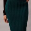 Rib Cotton Midi Skirt