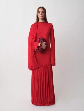 Sara Draped Evening Dress