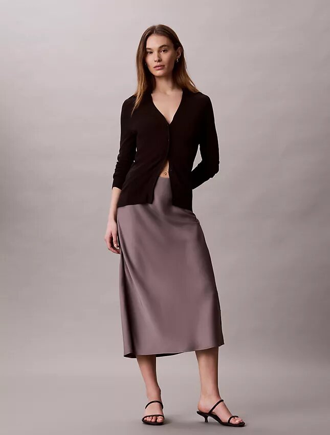 Satin Midi Skirt Satin Midi Skirt