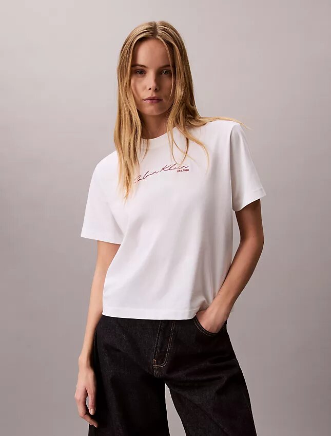 Script Logo Graphic Boxy T-Shirt Script Logo Graphic Boxy T-Shirt