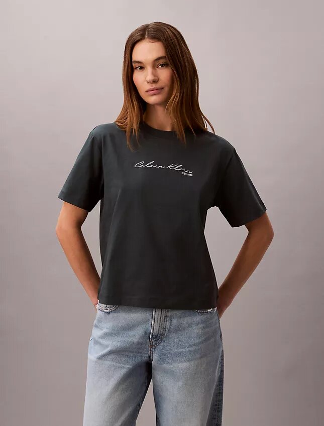 Script Logo Graphic Boxy T-Shirt Script Logo Graphic Boxy T-Shirt