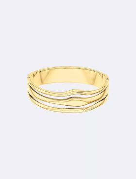 Sculptural Fluid Shape Hinged Bangle