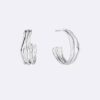 Sculptural Fluid Shape Hoop Earrings
