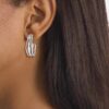 Sculptural Fluid Shape Hoop Earrings