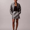 Shine Denim Bomber Jacket