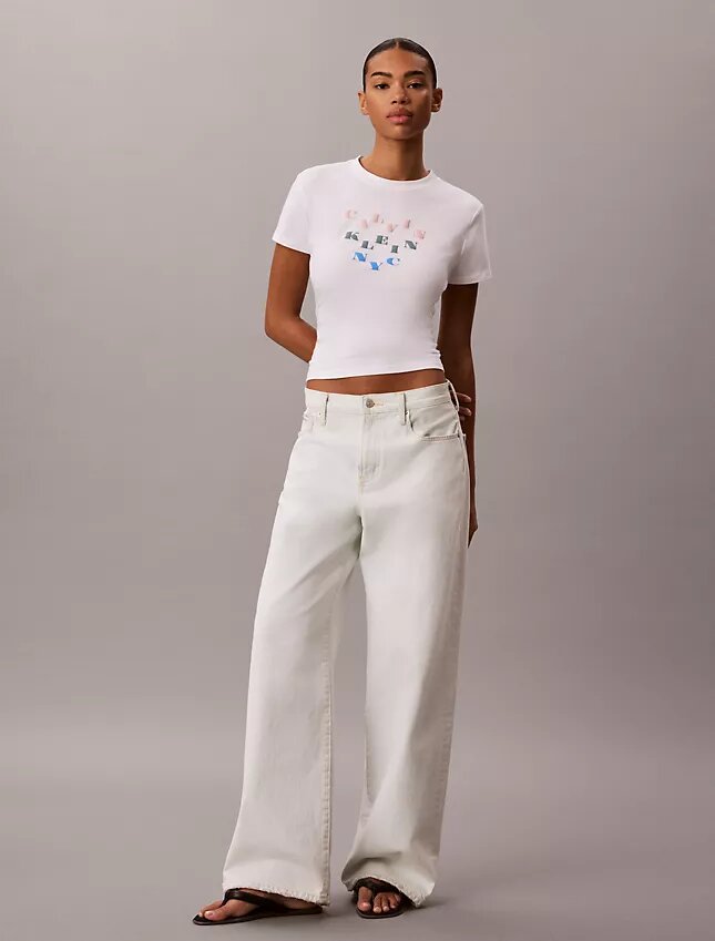 Slim Tiered Logo Graphic Tee Slim Tiered Logo Graphic Tee
