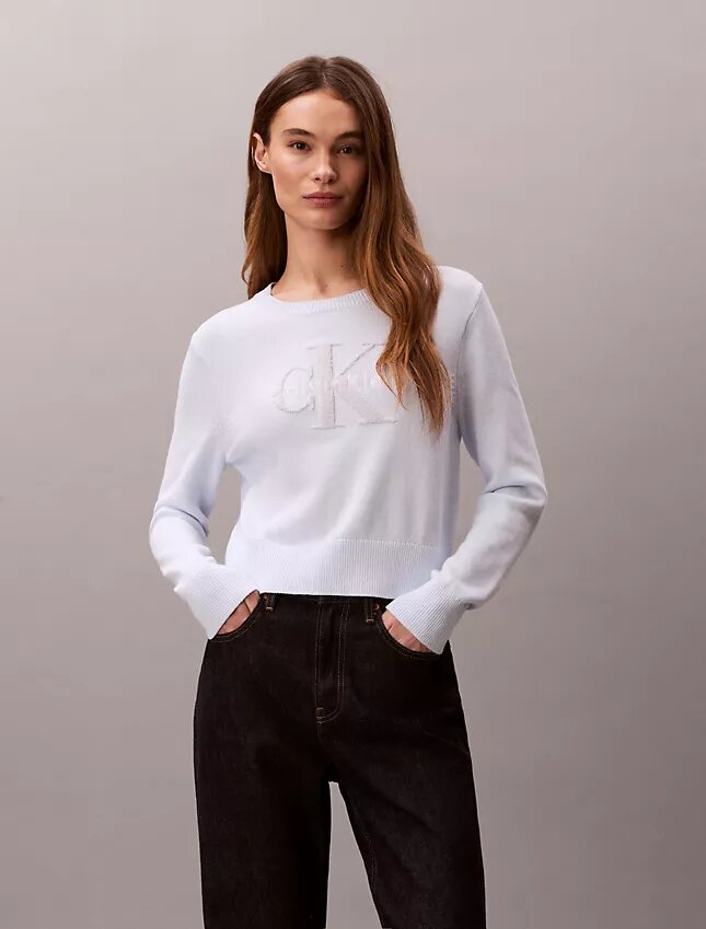Smooth Cotton Chenille Monologo Sweater Smooth Cotton Chenille Monologo Sweater