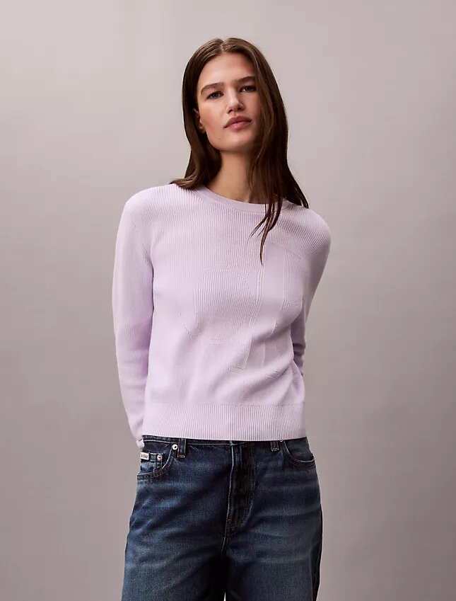 Smooth Cotton Monogram Sweater Smooth Cotton Monogram Sweater