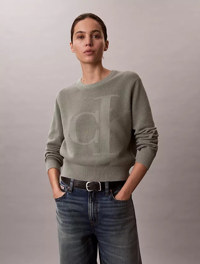 Smooth Cotton Monogram Sweater Smooth Cotton Monogram Sweater