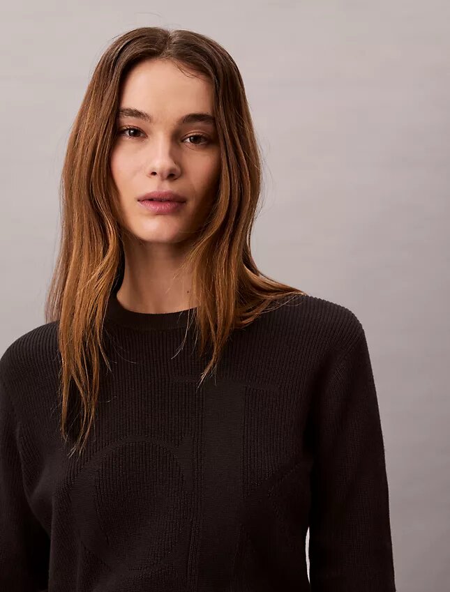 Smooth Cotton Monogram Sweater Smooth Cotton Monogram Sweater