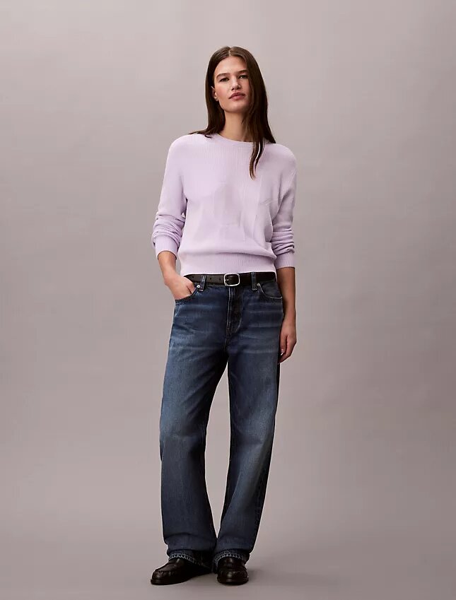 Smooth Cotton Monogram Sweater Smooth Cotton Monogram Sweater
