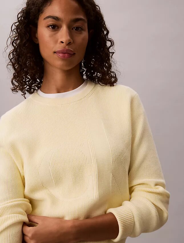 Smooth Cotton Monogram Sweater Smooth Cotton Monogram Sweater