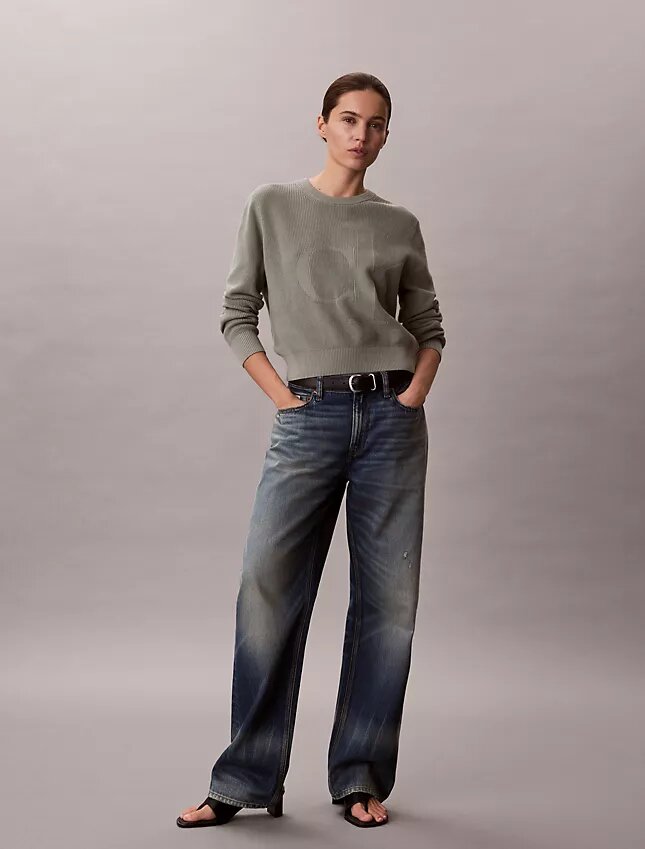 Smooth Cotton Monogram Sweater Smooth Cotton Monogram Sweater